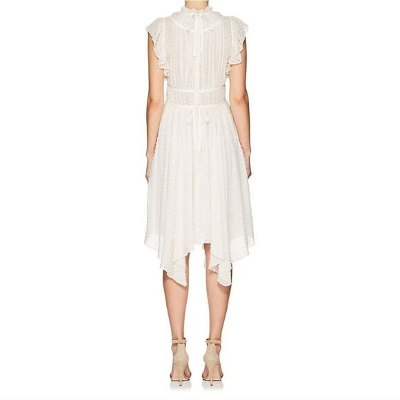 Ulla Johnson Jules Swiss Dot Silk Asymmetric Dress - Picture 11 of 11